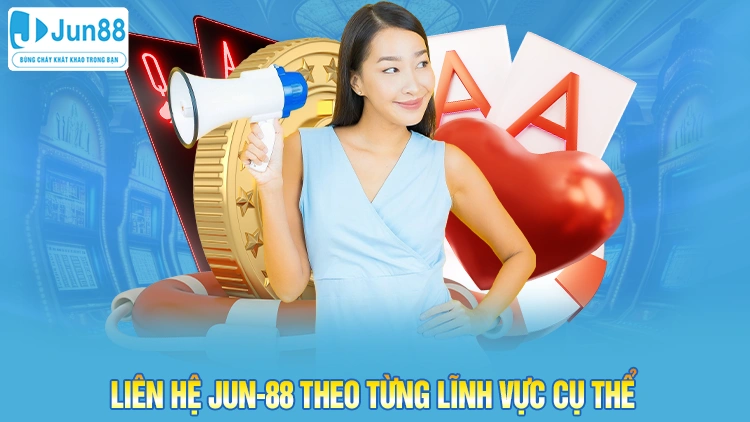 Người chơi liên hệ Jun88 theo từng lĩnh vực cụ thể